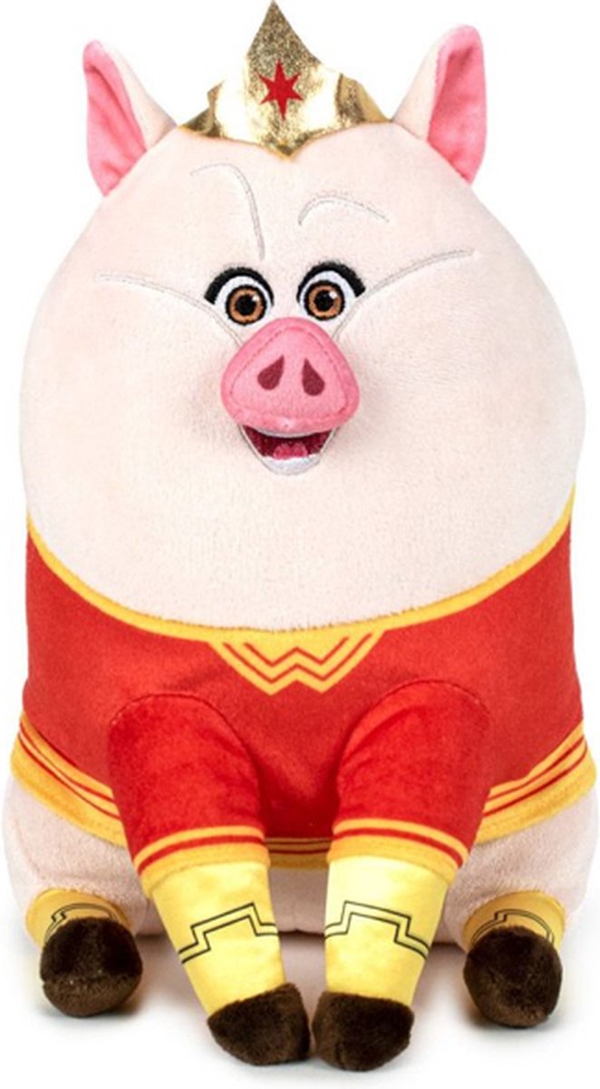 PB (Wonder Woman) - DC Club van Super-Pets Pluche Knuffel 28 cm {DC Comics Plush Toy Superpets | Speelgoed Knuffeldier voor kinderen jongens meisjes | Superman, Batman, Wonder Woman, Robin | Ace Krypto}